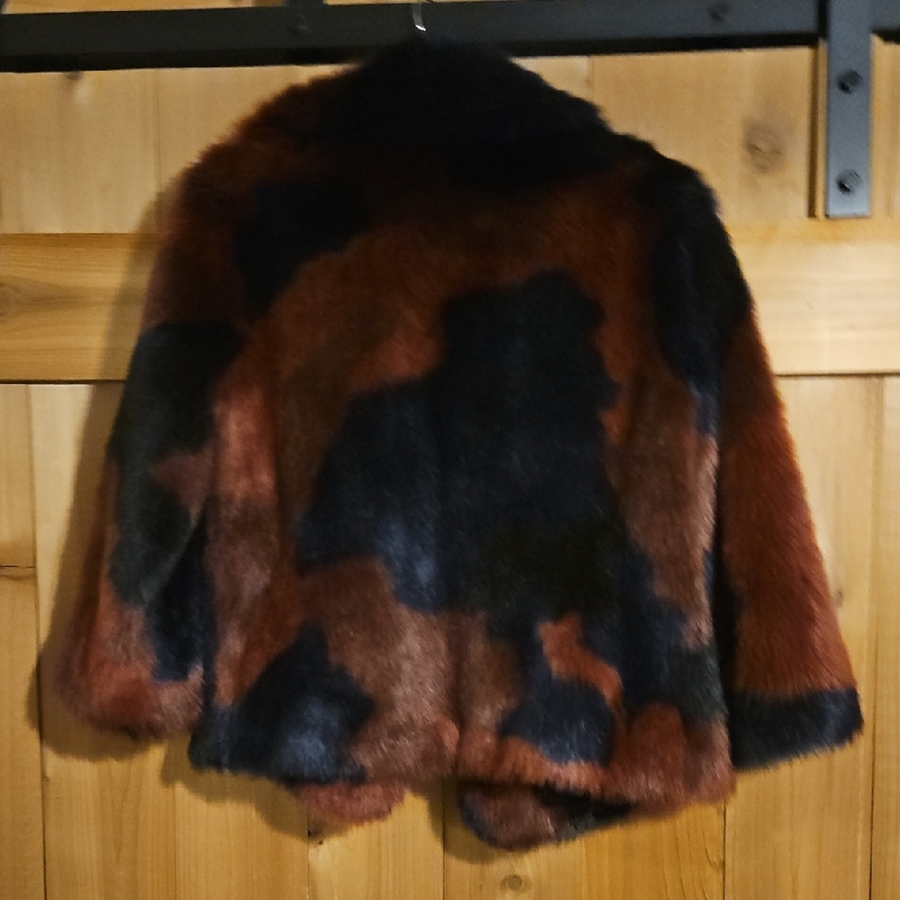 ABS Allen Schwartz Multicolor Faux Fur Jacket - Picture 4 of 6